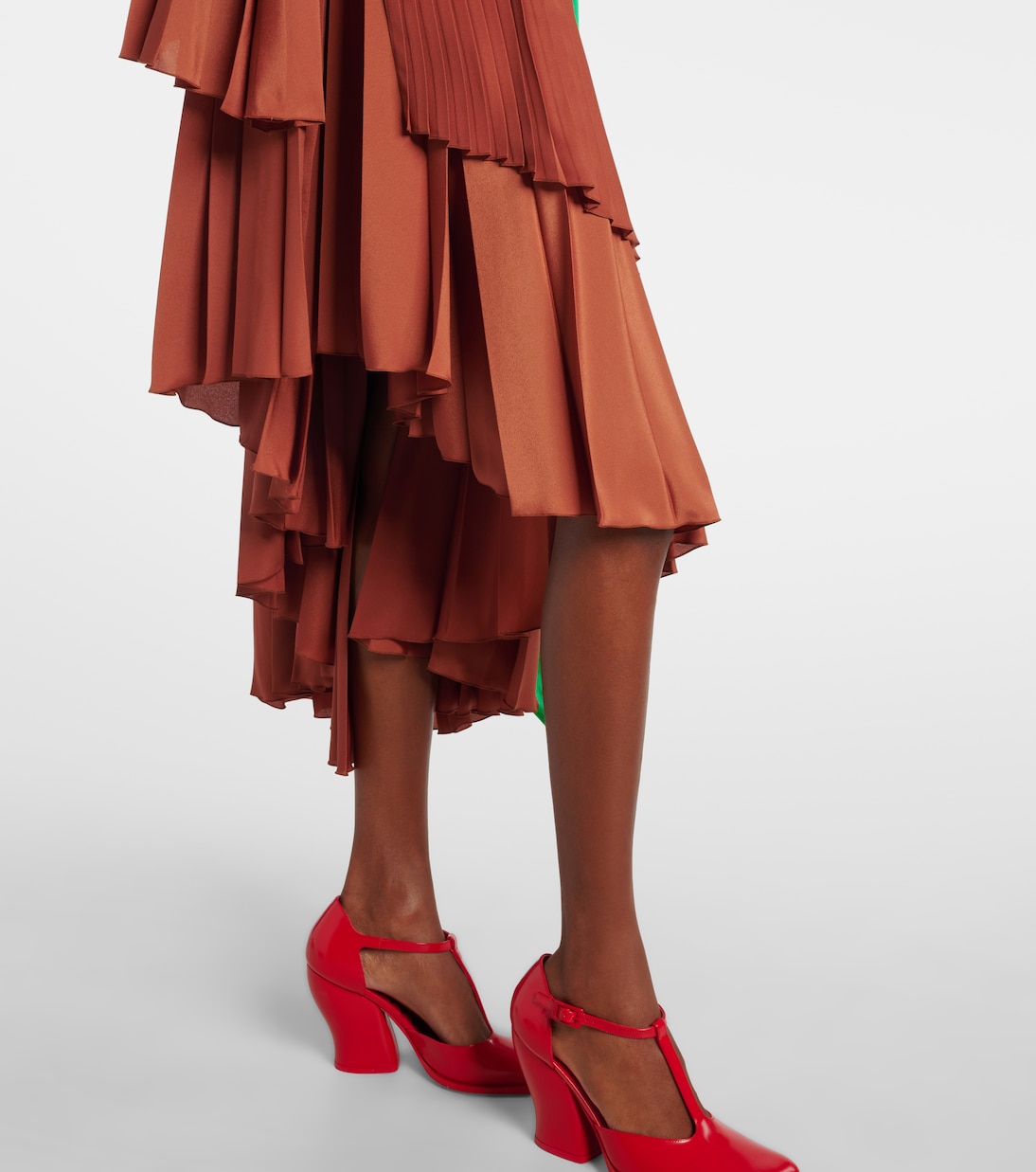 Pleated asymmetric midi dress | Loewe