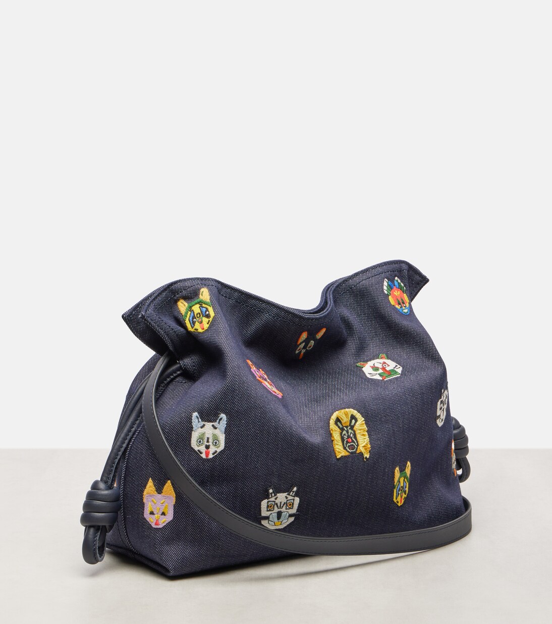 x Louis Wain Flamenco Cats Medium canvas clutch | Loewe