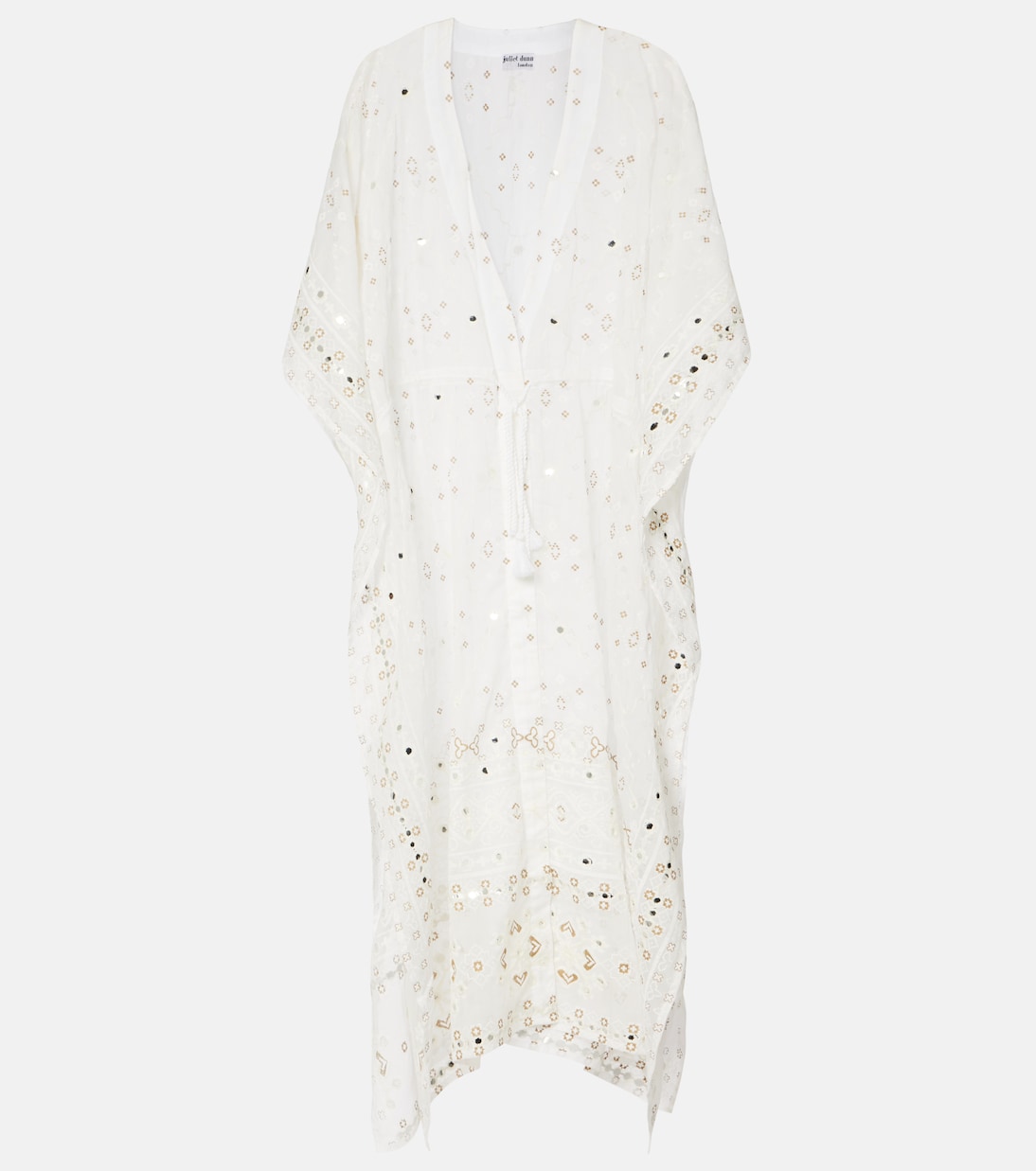 Embroidered cotton kaftan | Juliet Dunn
