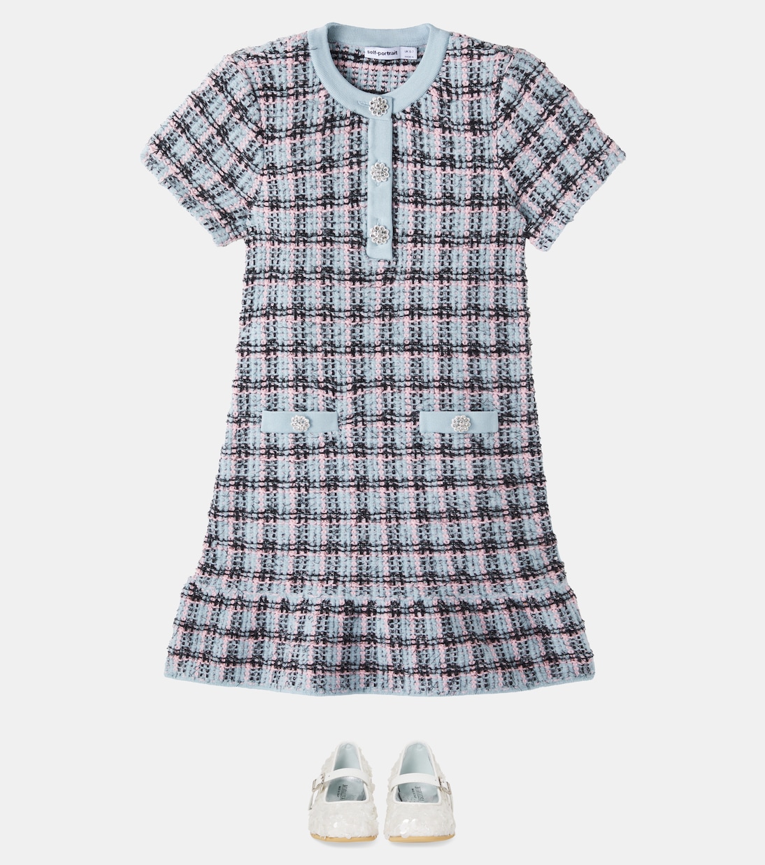 Robe en tweed de coton mélangé | Self-Portrait Kids