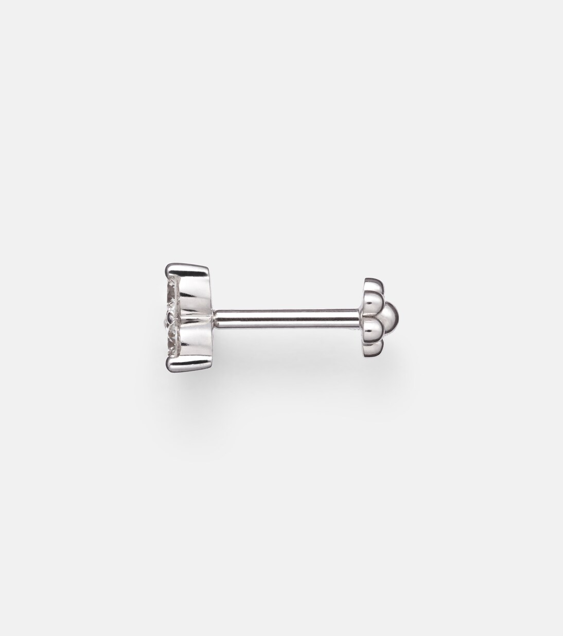 18kt white gold (750/1000) single earring with diamonds | Maria Tash