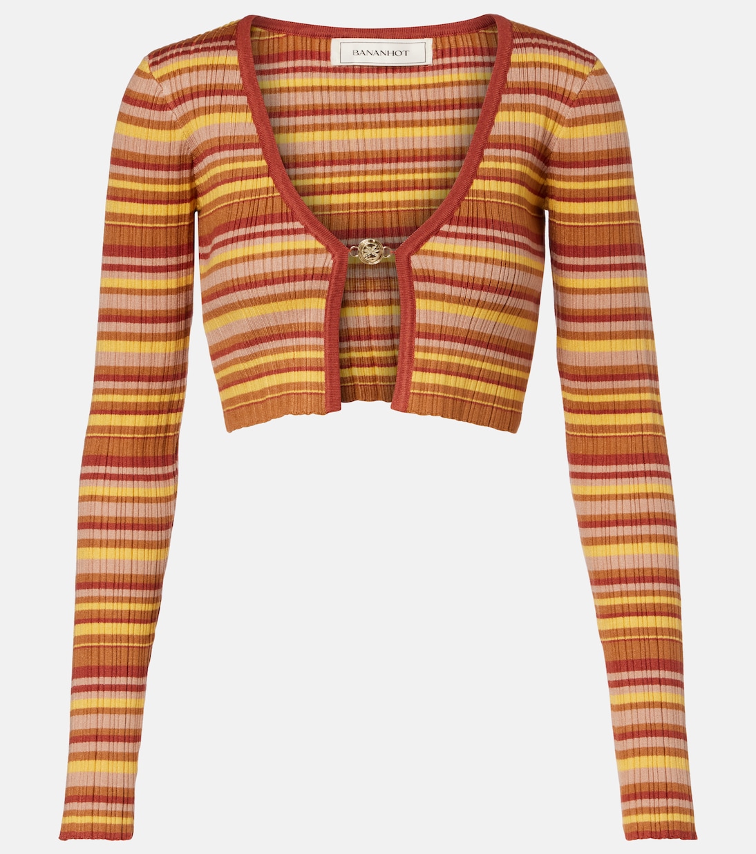 Cardigan Ann raccourci rayé | Bananhot