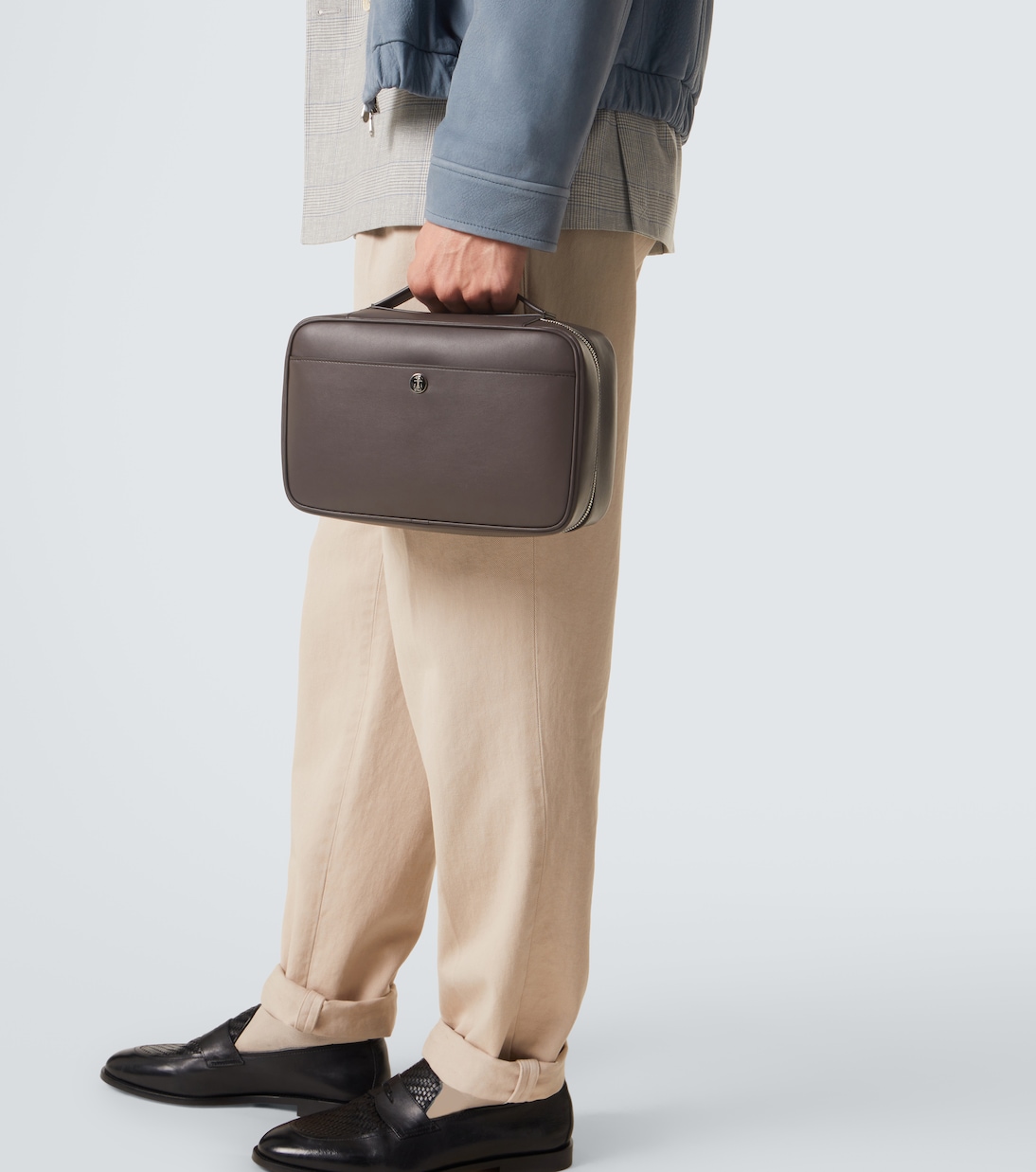 Leather toiletry bag | Brunello Cucinelli