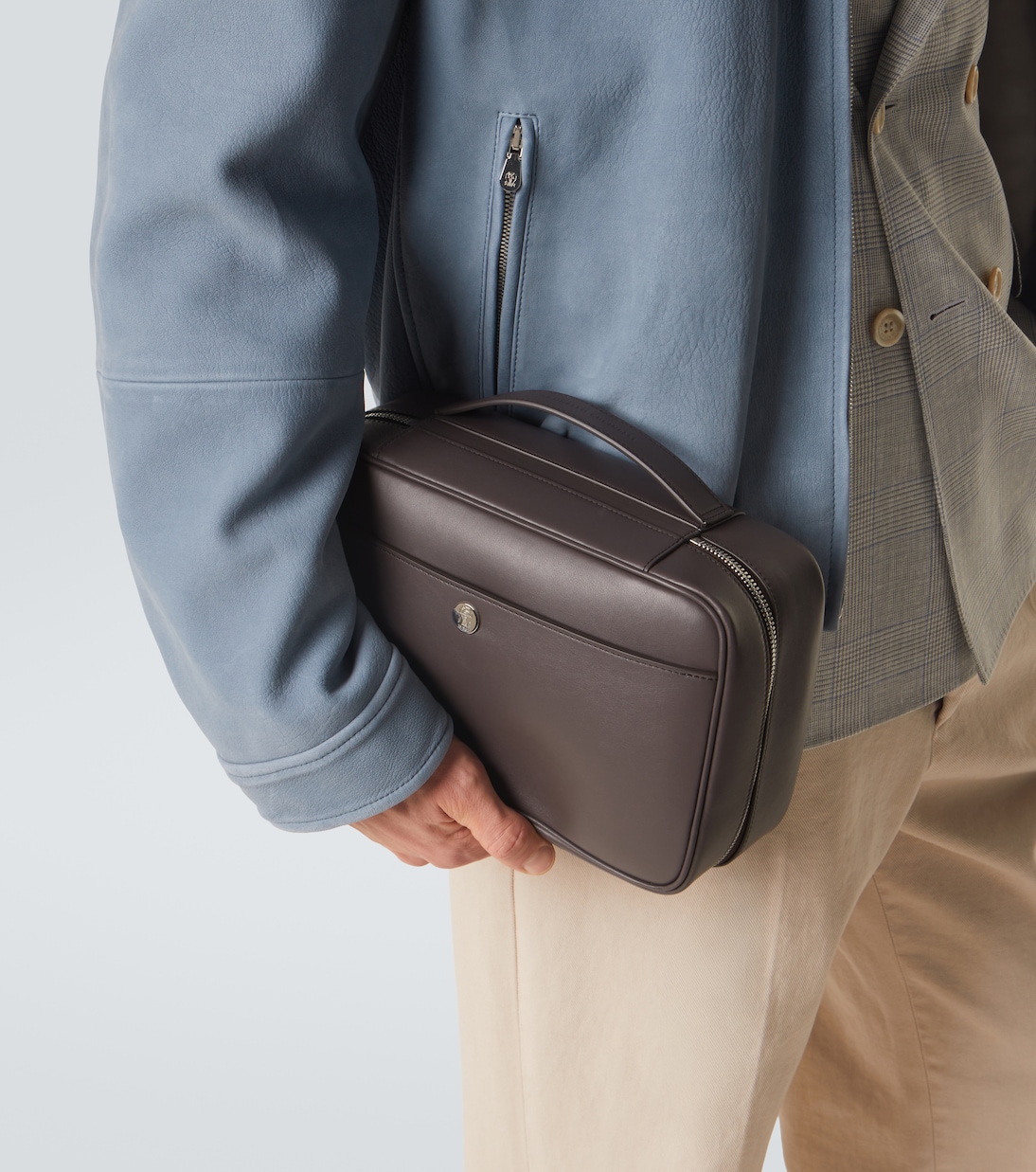 Leather toiletry bag | Brunello Cucinelli