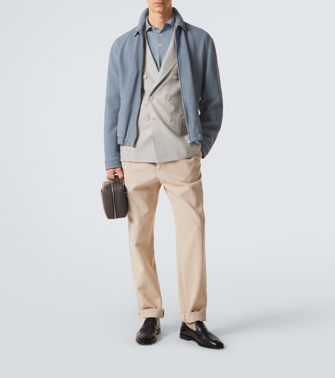 Leather toiletry bag | Brunello Cucinelli