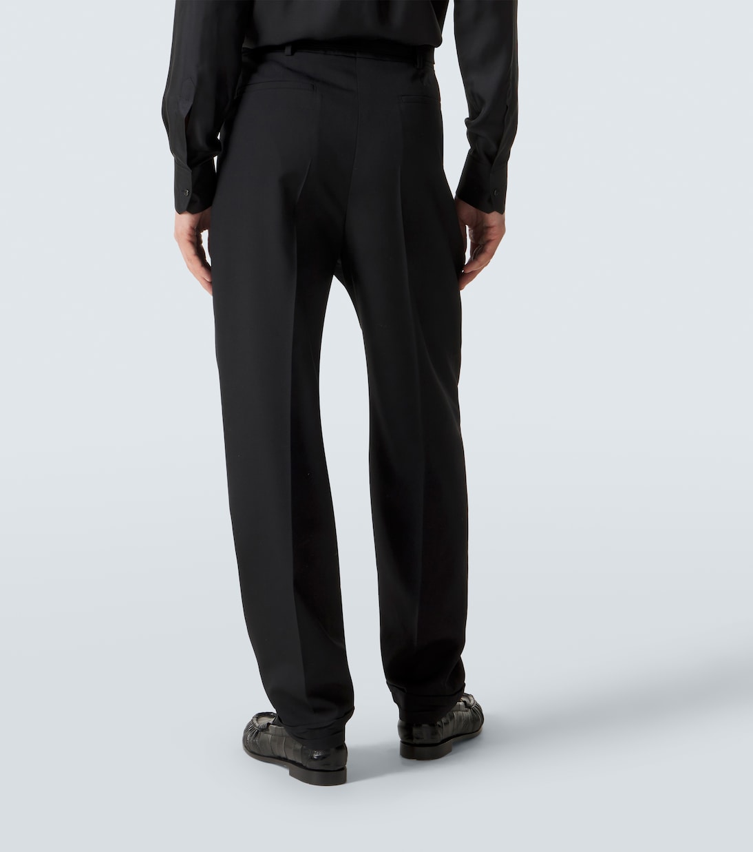 Wool gabardine straight pants | Saint Laurent