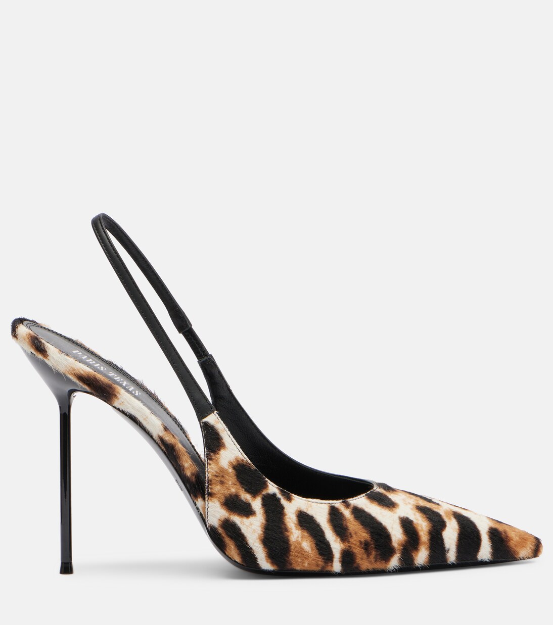 Lidia 105 leopard-print calf hair slingback pumps | Paris Texas