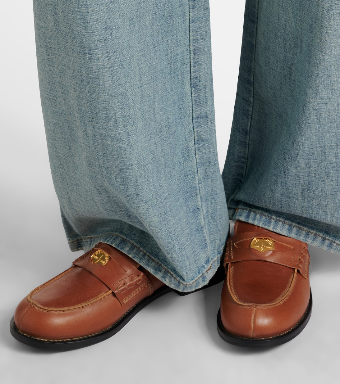 Leather penny loafers | Miu Miu