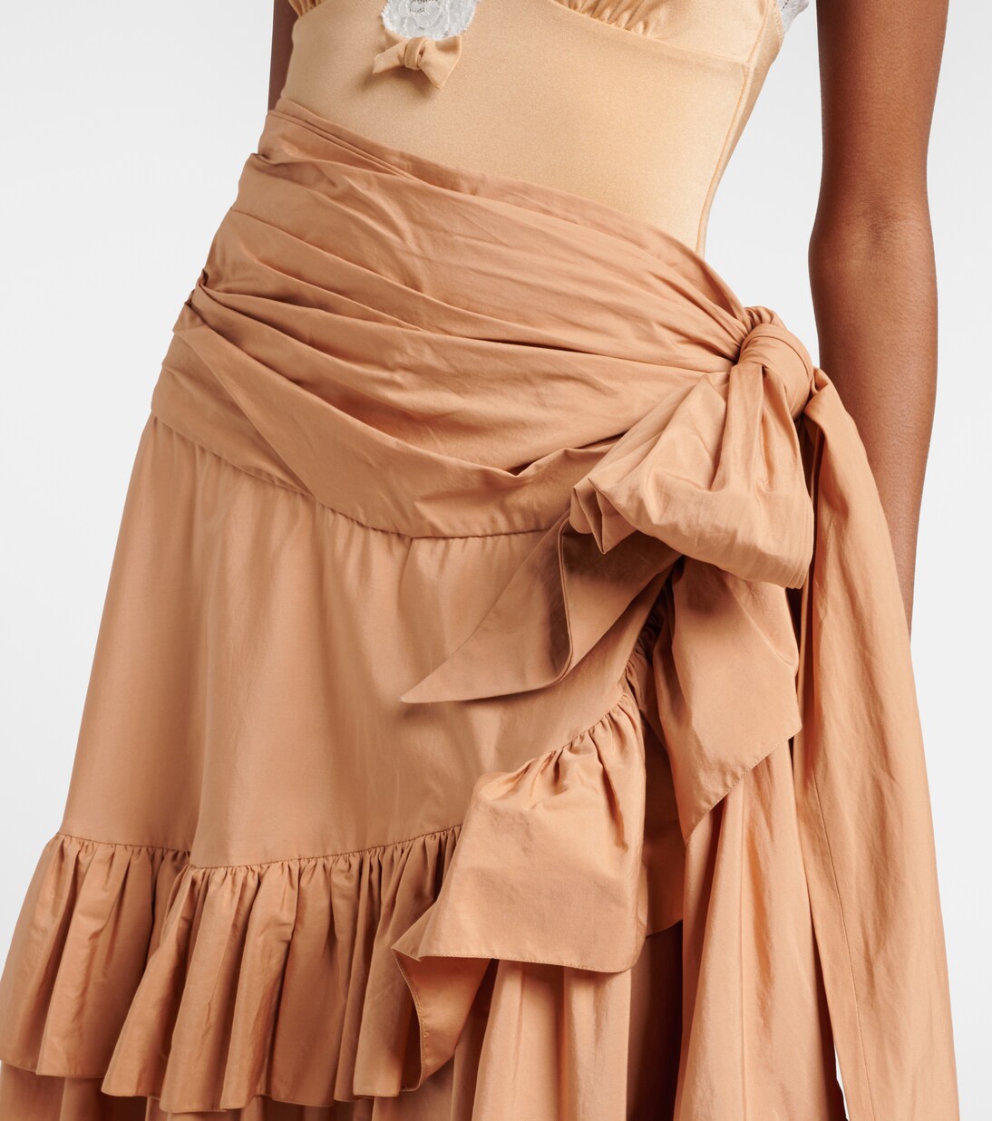 Asymmetric ruffled cotton maxi skirt | Chloé