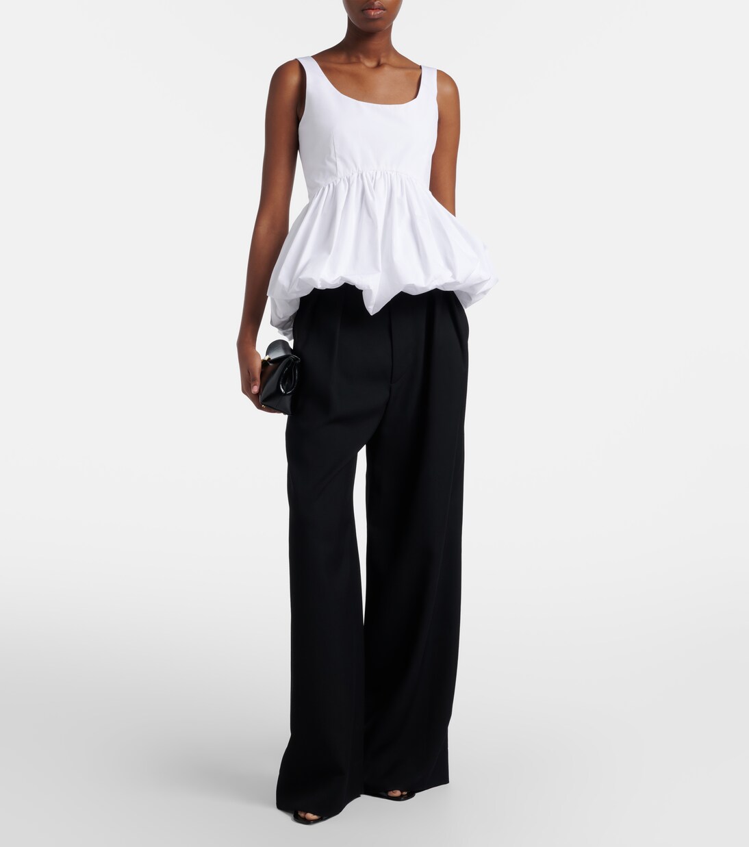 Peplum cotton poplin top | Róhe