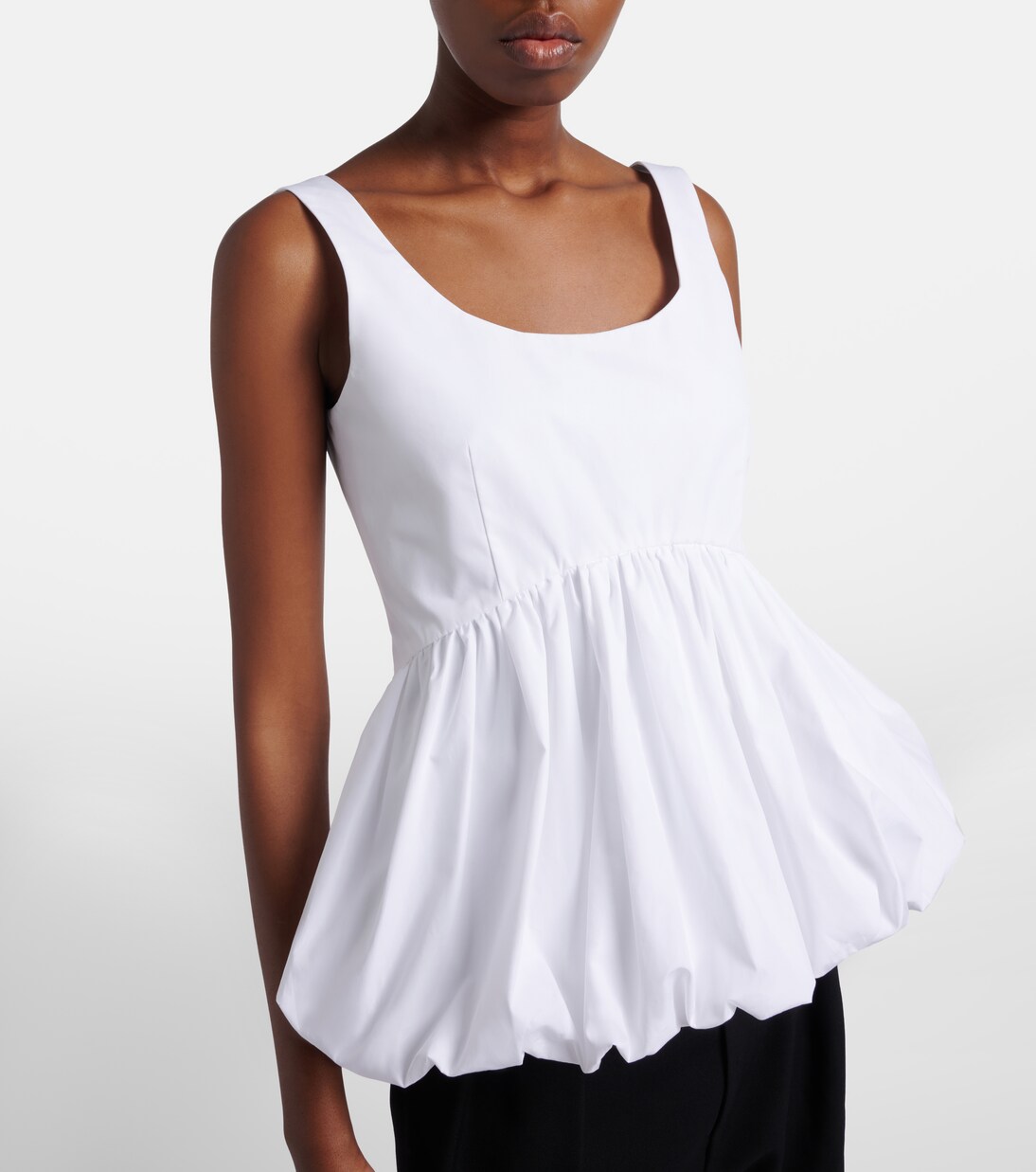 Peplum cotton poplin top | Róhe