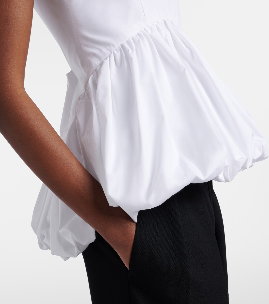 Peplum cotton poplin top | Róhe