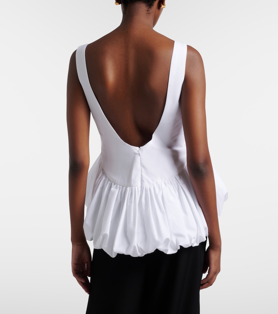 Peplum cotton poplin top | Róhe