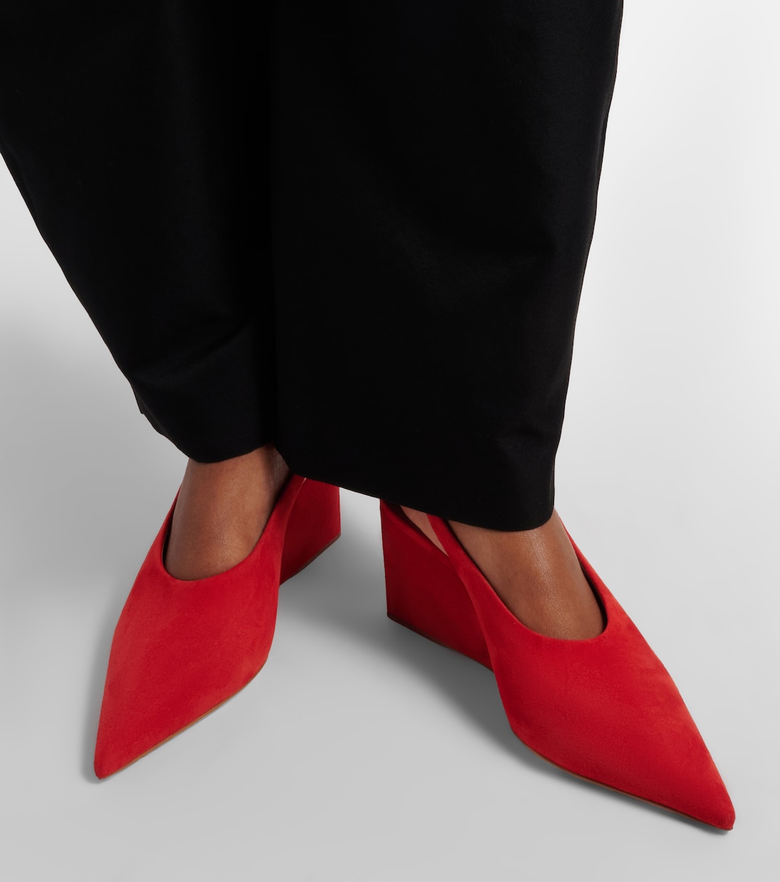Cube suede slingback wedges | Alaïa
