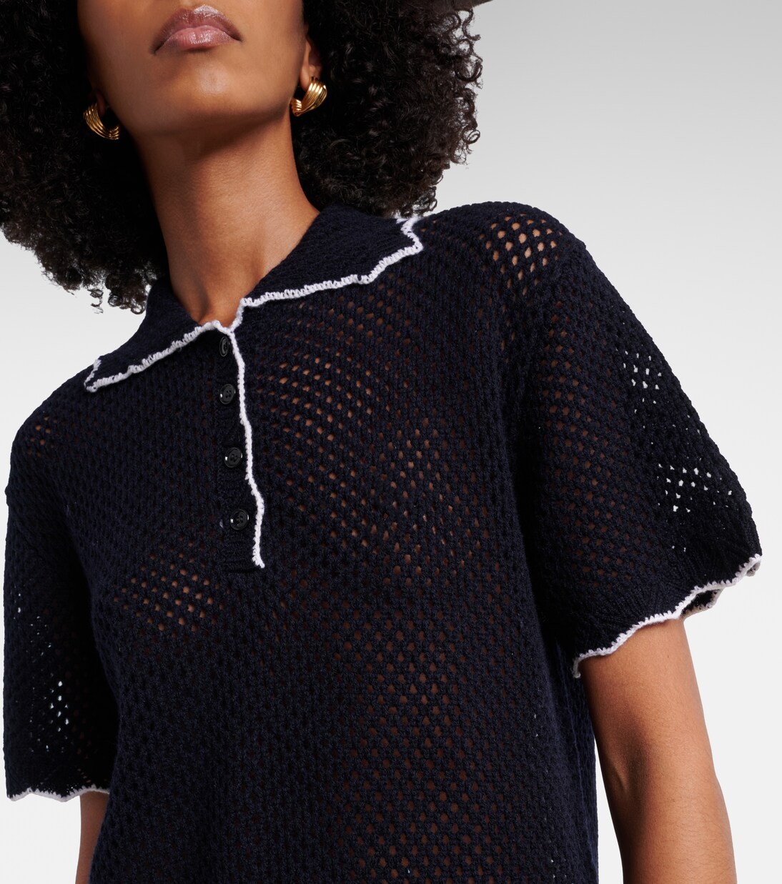 Wool and cashmere polo sweater | Jardin des Orangers