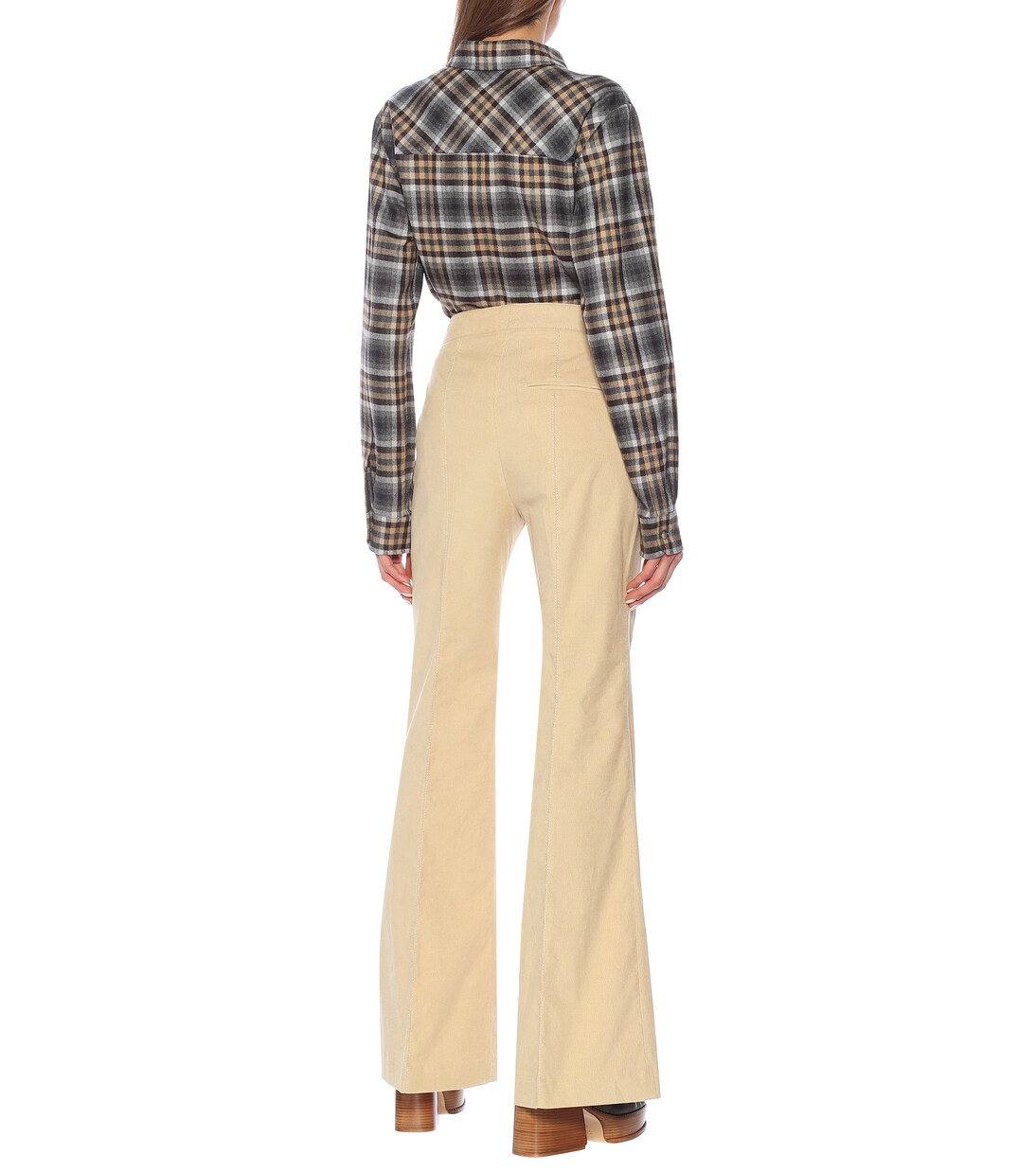 Pantalon évasé Leda à taille haute en coton | Gabriela Hearst