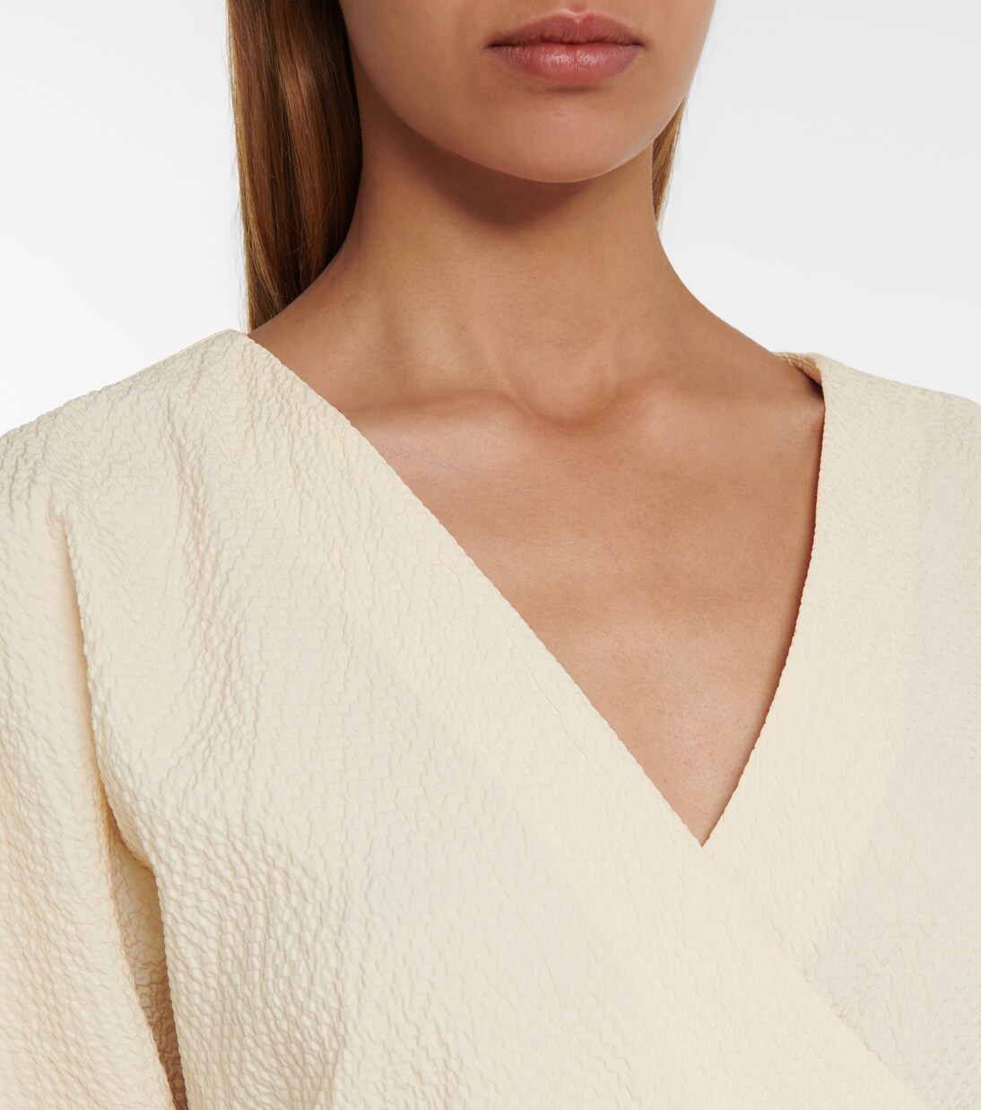 Beech belted seersucker minidress | Nanushka