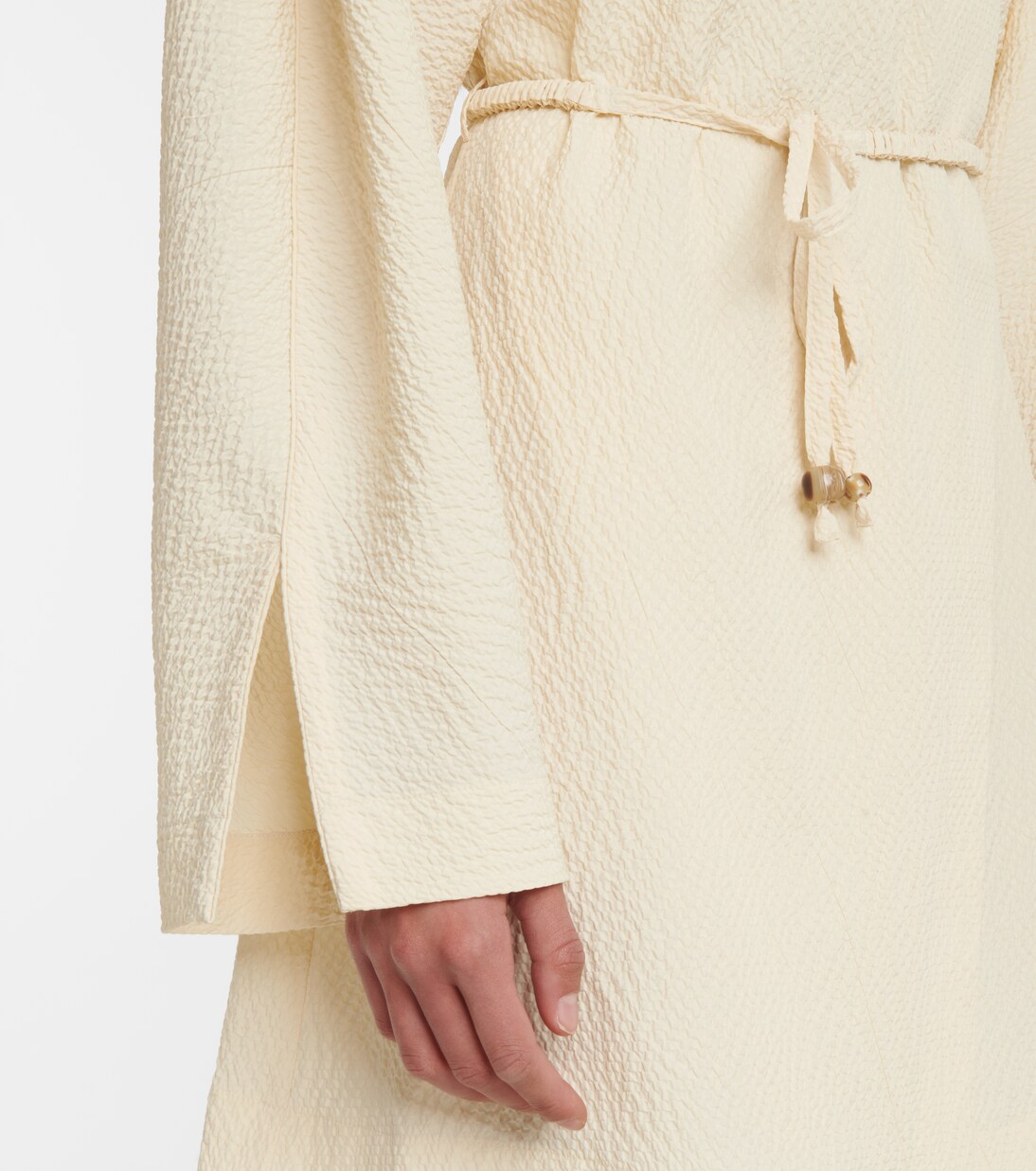 Beech belted seersucker minidress | Nanushka