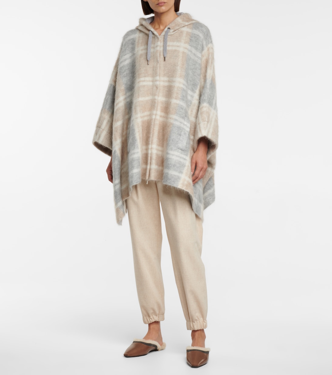 Slippers in pelle e shearling | Brunello Cucinelli