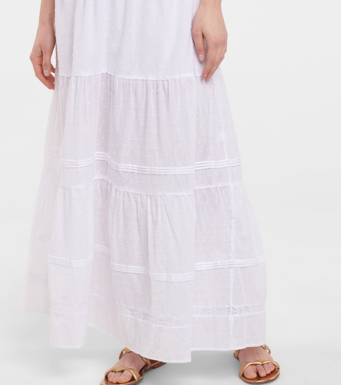 Vestido midi Della de algodón | Poupette St Barth
