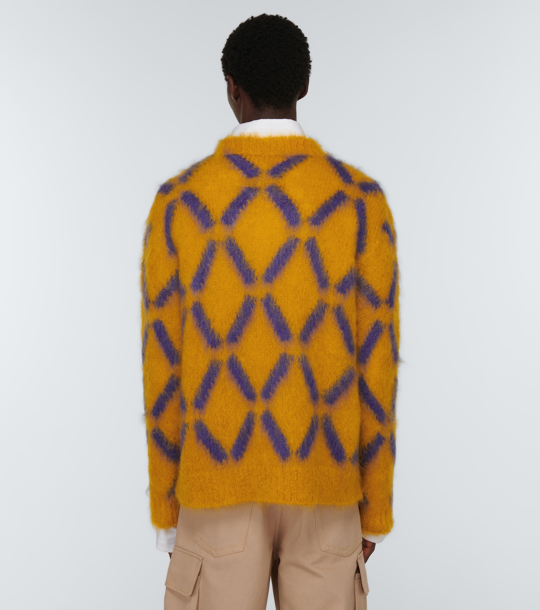 Pull intarsia en mohair mélangé | Marni