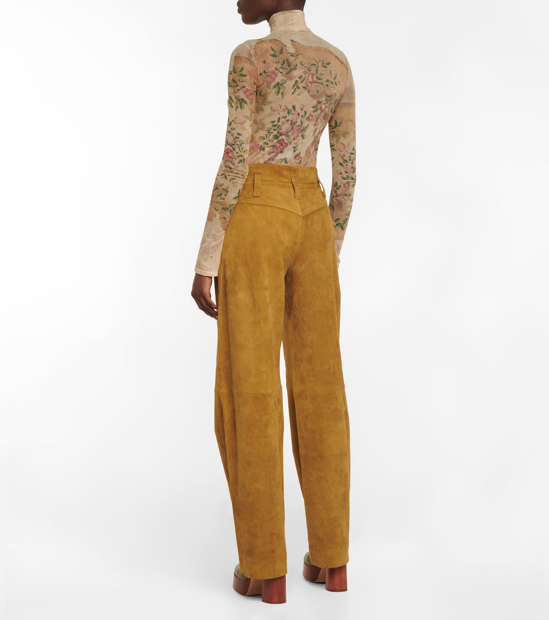 Cassidy high-rise wide-leg suede pants | Stouls