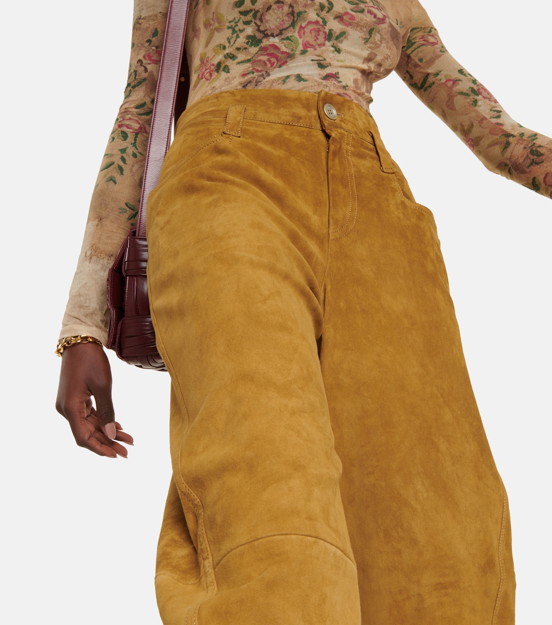 Cassidy high-rise wide-leg suede pants | Stouls