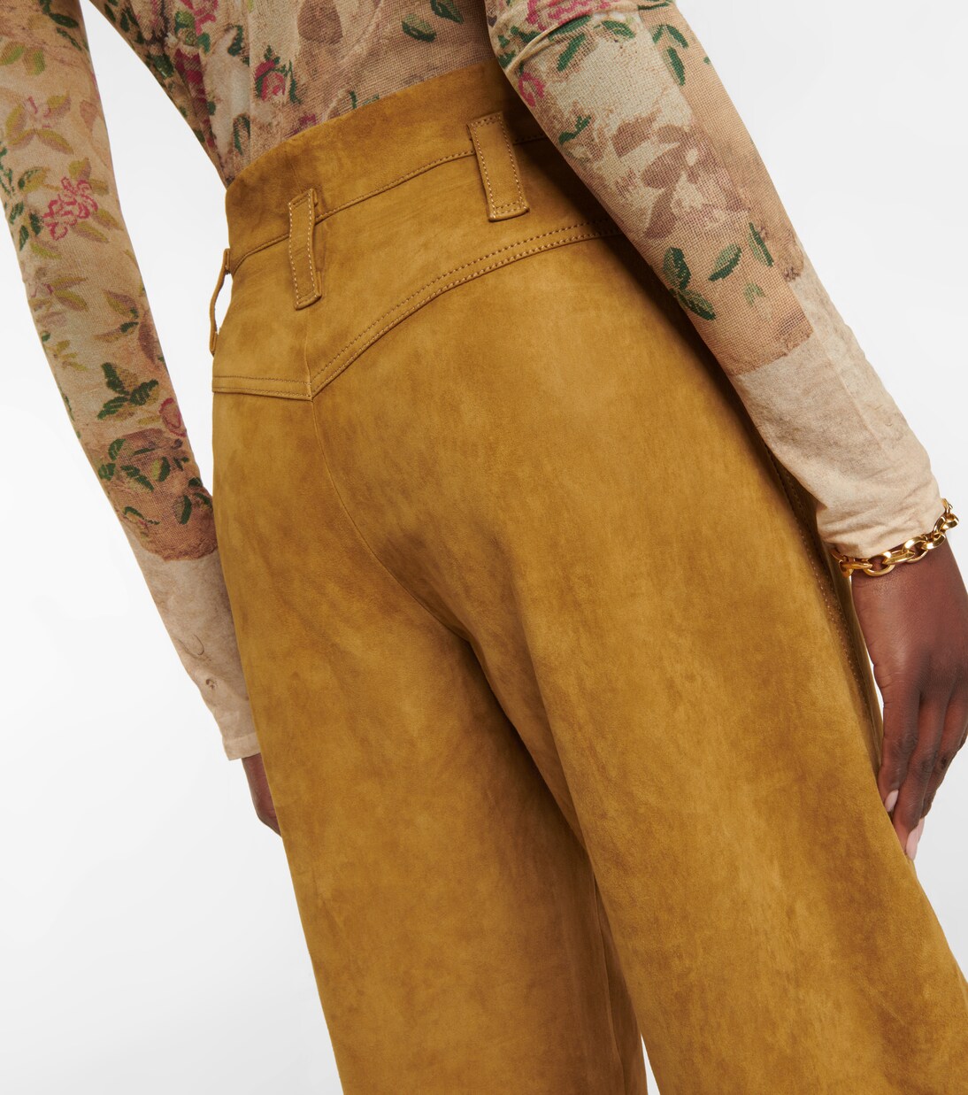 Cassidy high-rise wide-leg suede pants | Stouls