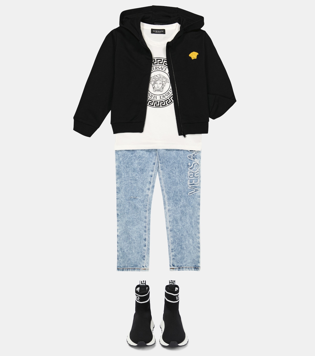 로고 엠브로이더리 진 | Versace Kids