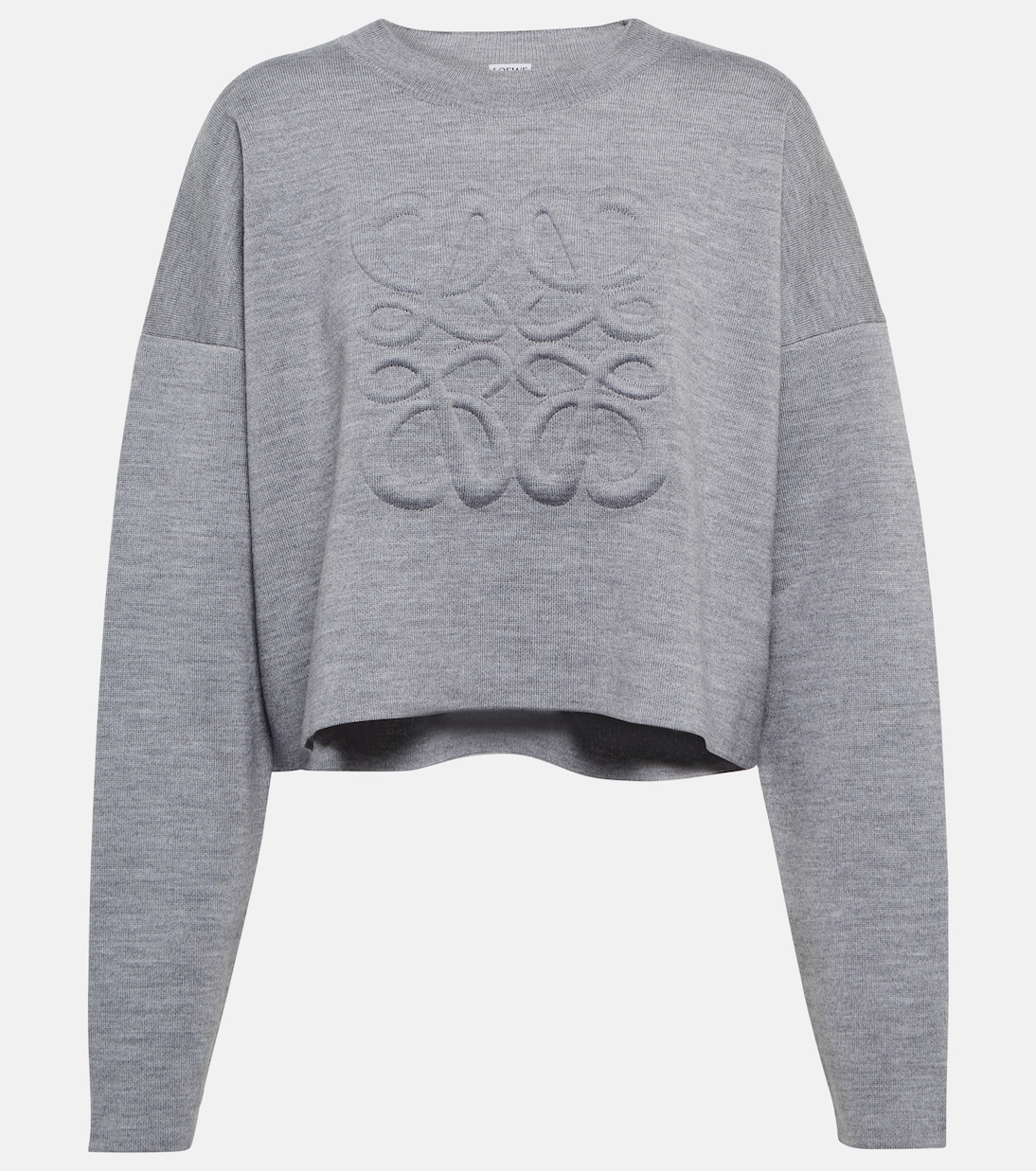 Anagram cropped wool-blend sweater | Loewe