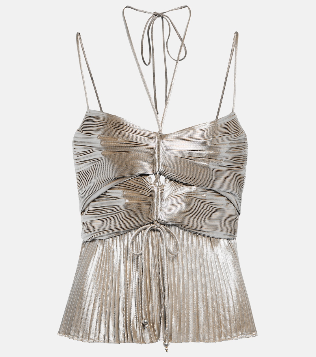 Justin halterneck lamé top | Altuzarra