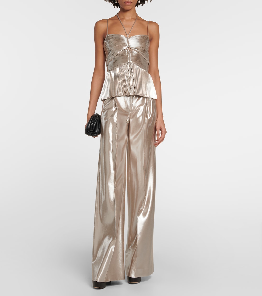 Justin halterneck lamé top | Altuzarra