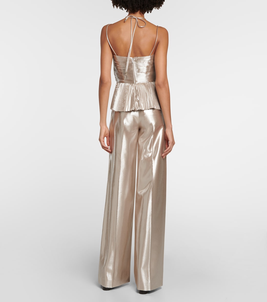 Justin halterneck lamé top | Altuzarra