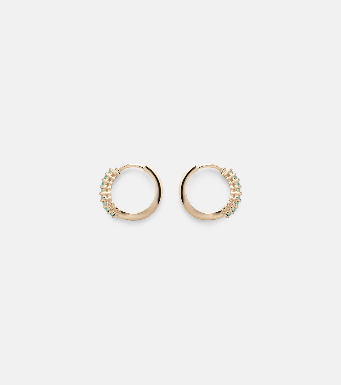 Boucles d’oreilles en or jaune 14 ct et émeraudes | Mateo