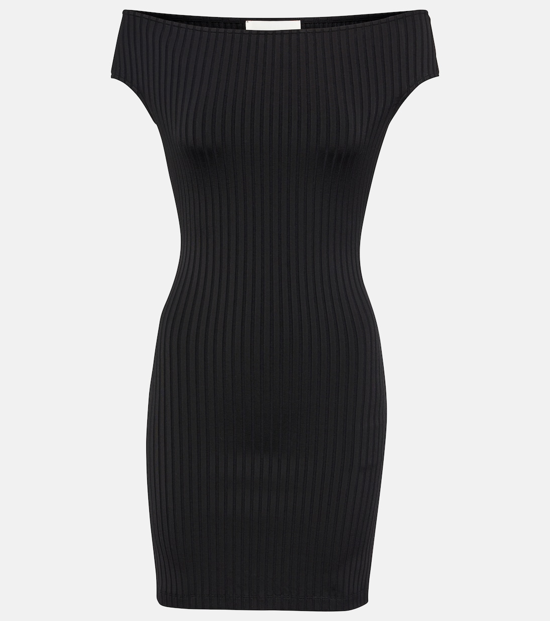 Ribbed-knit off-the-shoulder minidress | Ami Paris