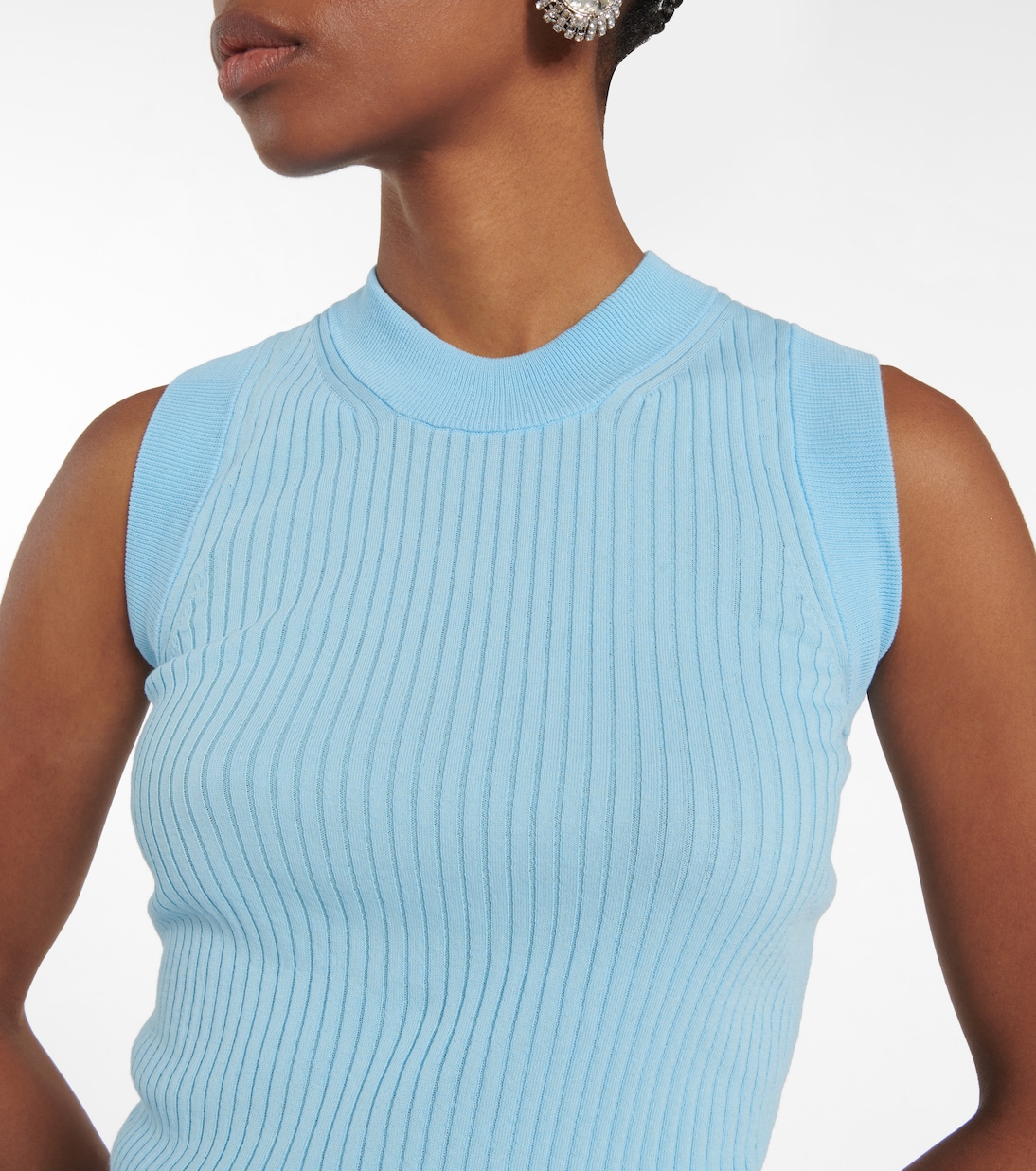 Nido ribbed-knit cotton tank top | Sportmax