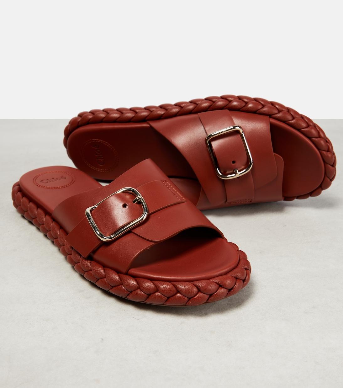 Pip leather slides | Chloé