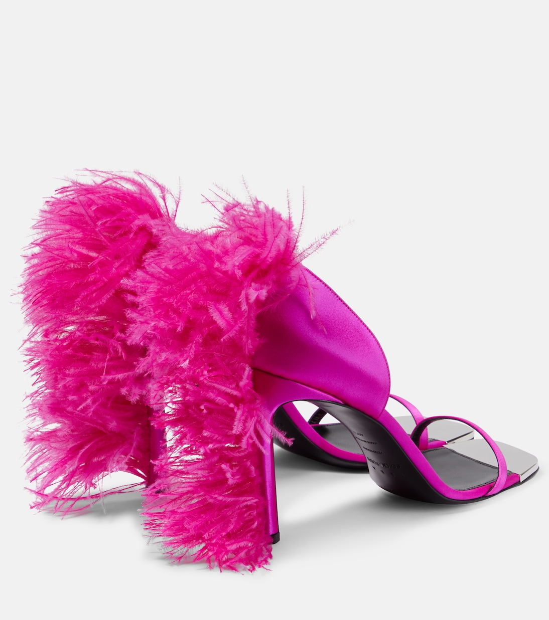 X Sergio Rossi Amazon feather-trimmed sandals | Area