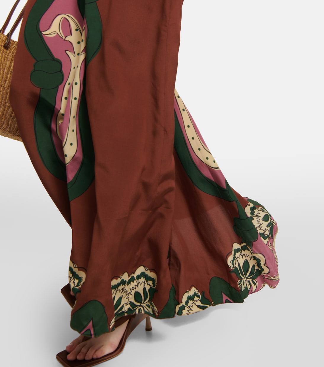 Embroidered crêpe de chine maxi dress | Johanna Ortiz