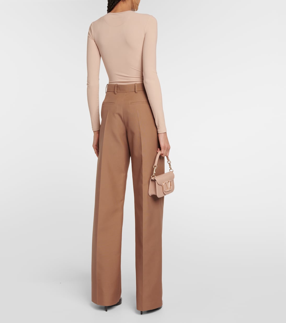 Pantaloni a gamba larga e vita alta | Valentino