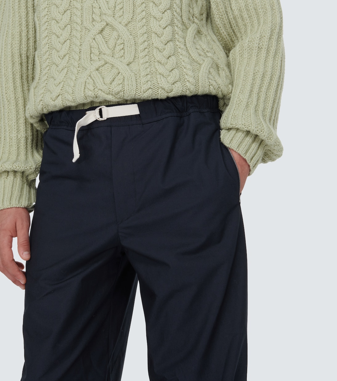 Pantalones de algodón con cremallera | Jil Sander