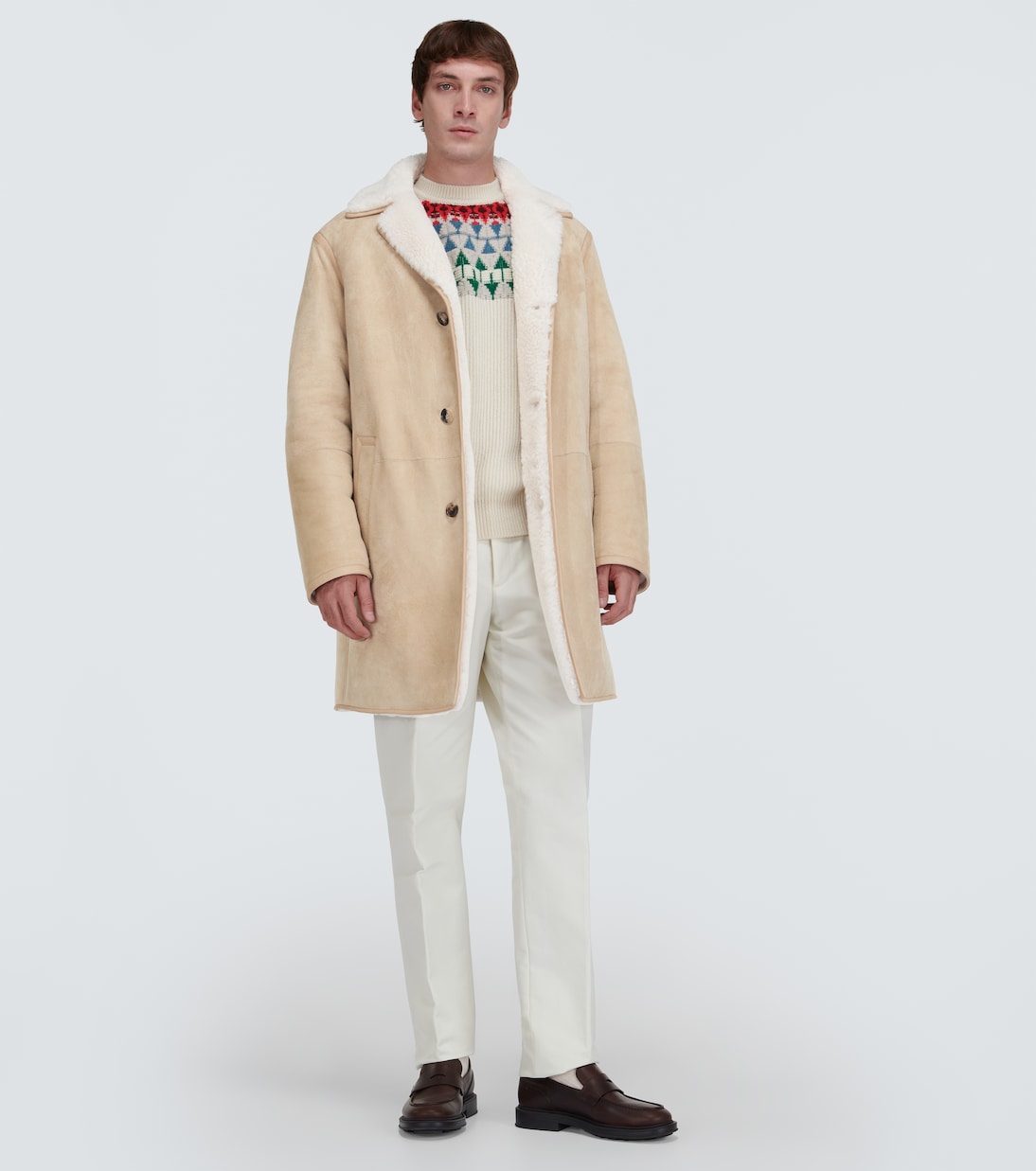 Sedrun shearling-lined suede coat | Loro Piana