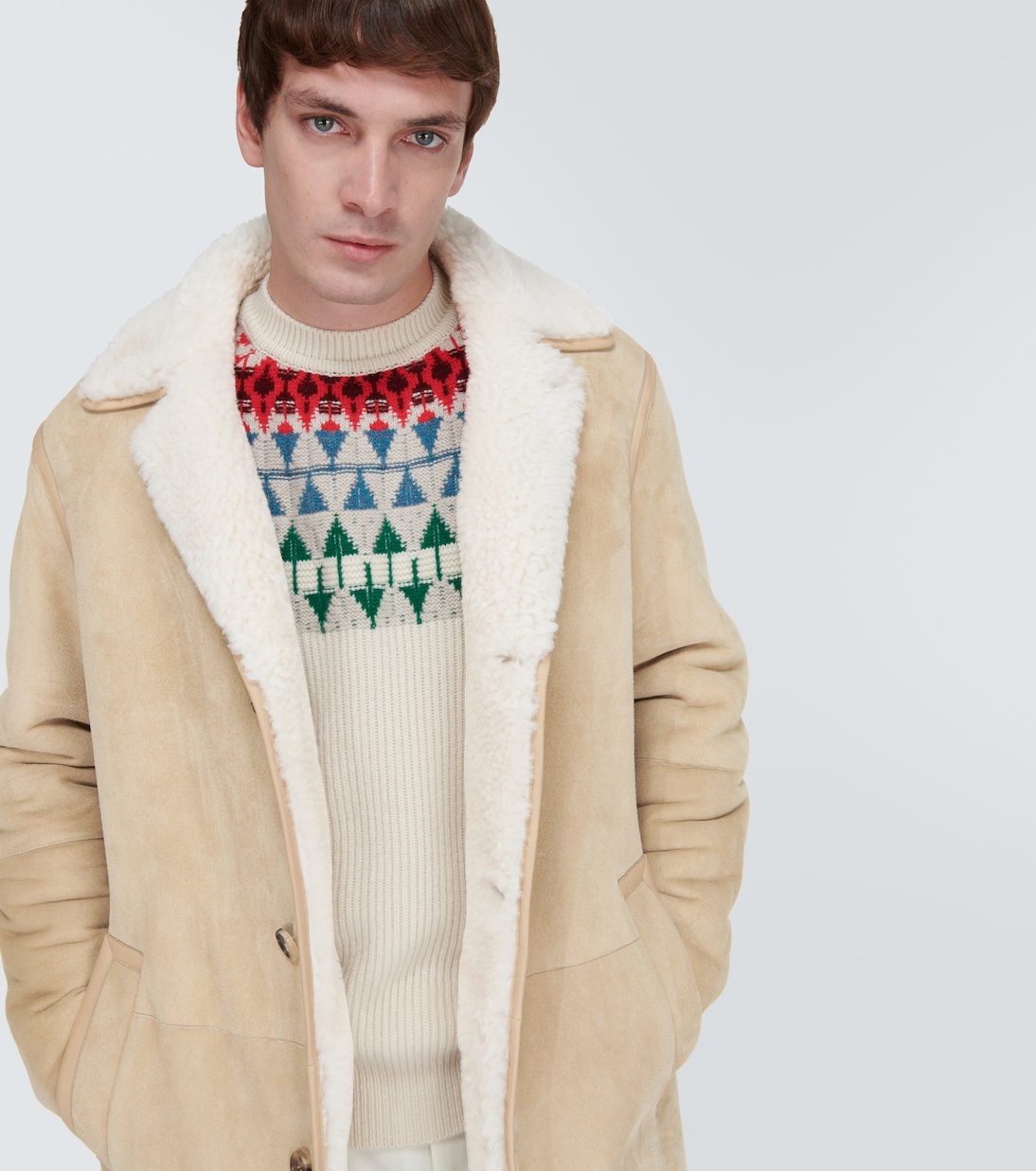 Cream suede coat outlet