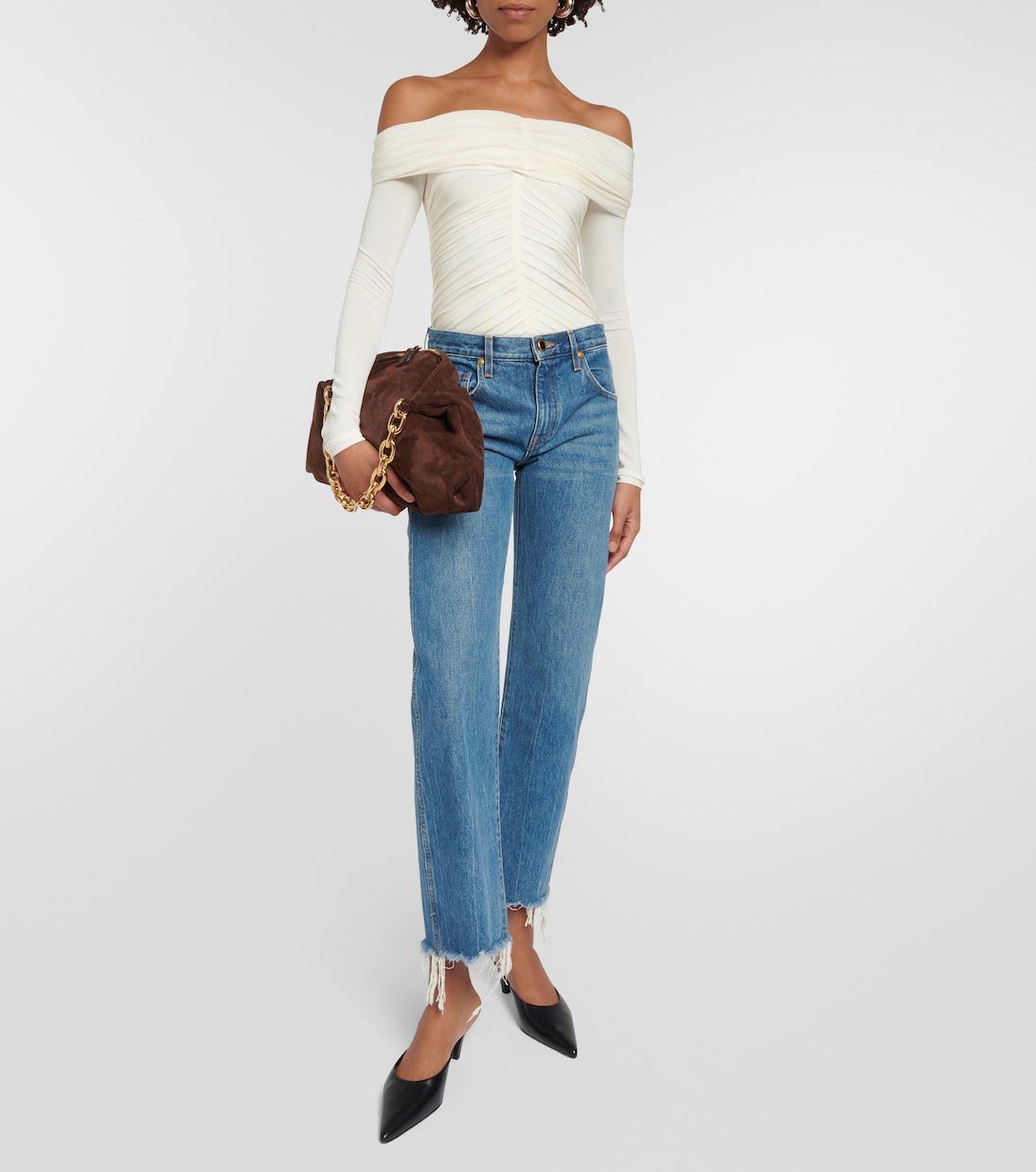 Clara suede shoulder bag | Khaite