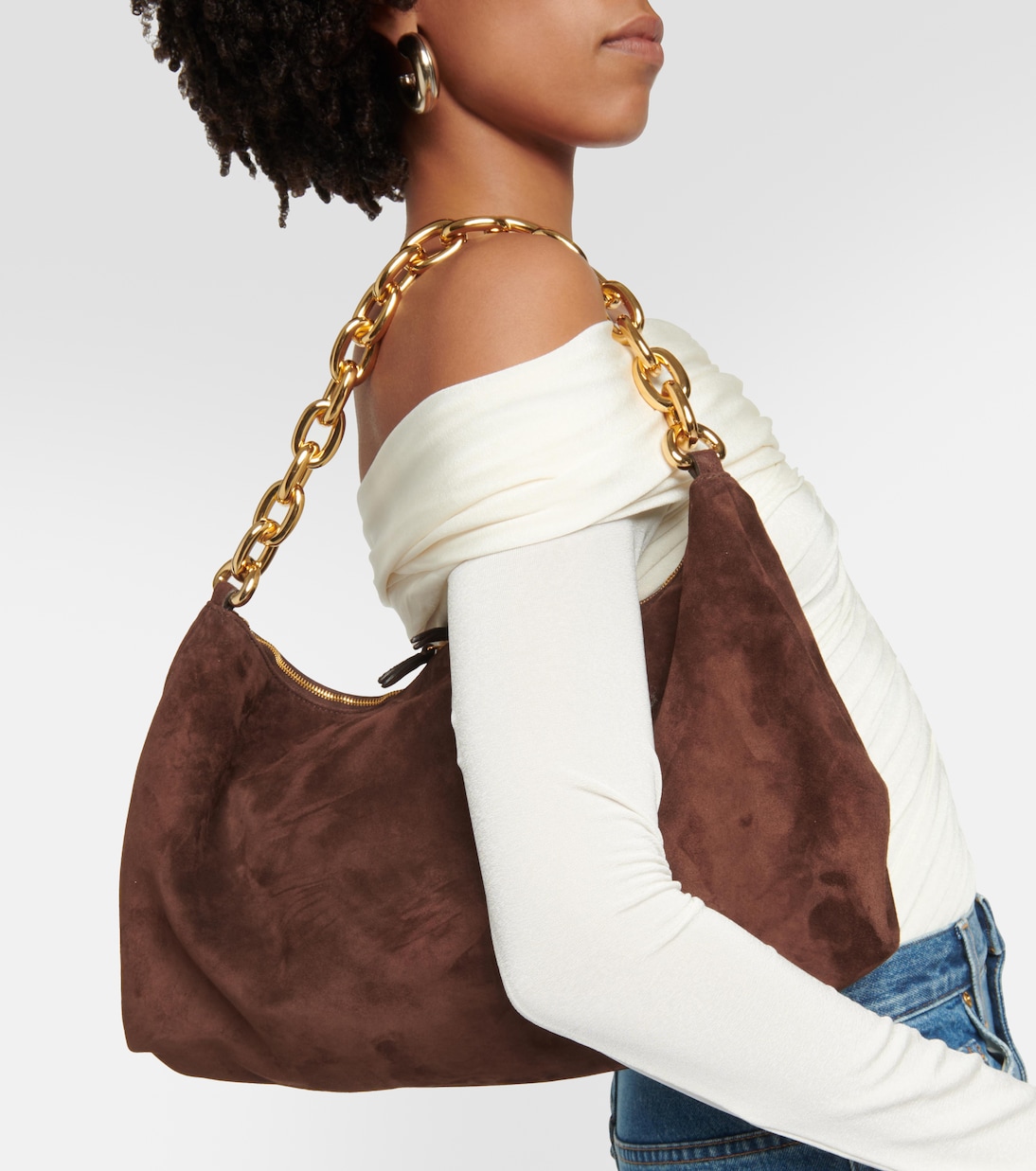 Clara suede shoulder bag | Khaite