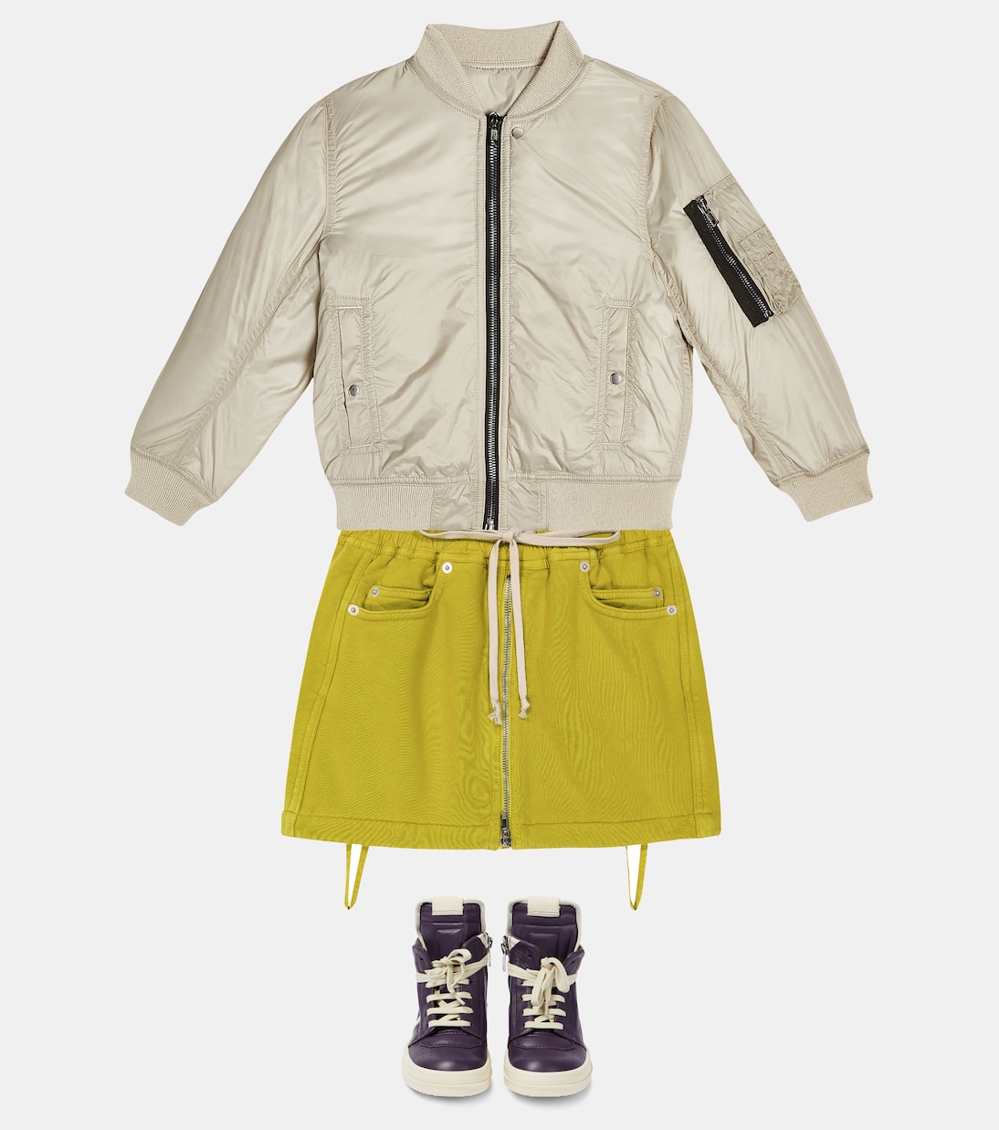 High-Top Sneakers Geobasket aus Leder | Rick Owens Kids