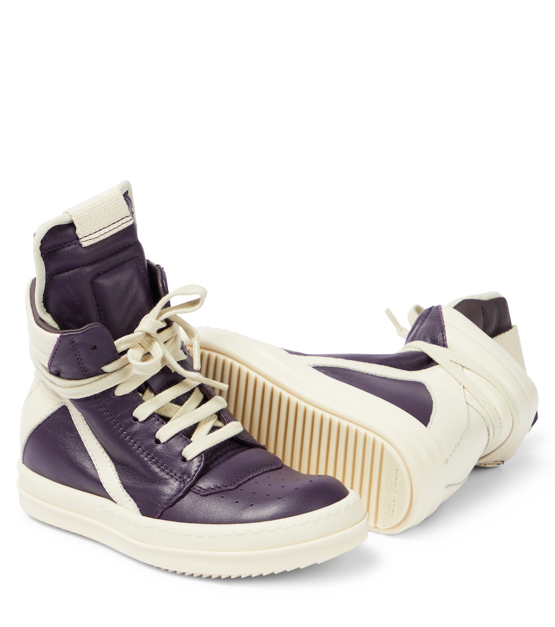 High-Top Sneakers Geobasket aus Leder | Rick Owens Kids