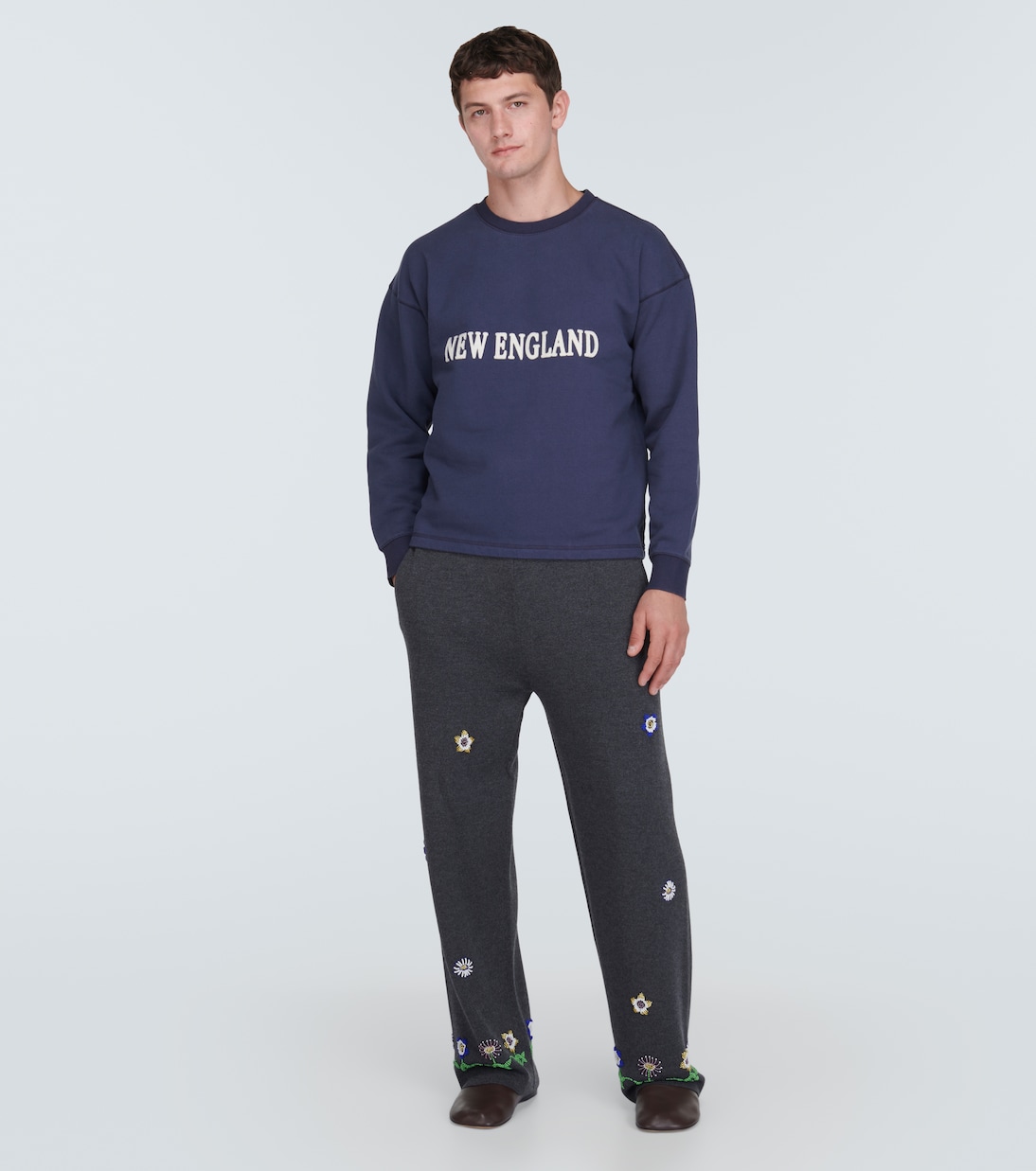 Felpa New England in jersey di cotone | Bode