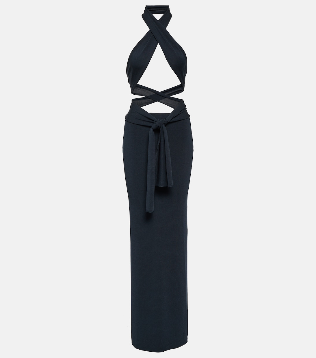 Acis halterneck knit maxi dress | Aya Muse