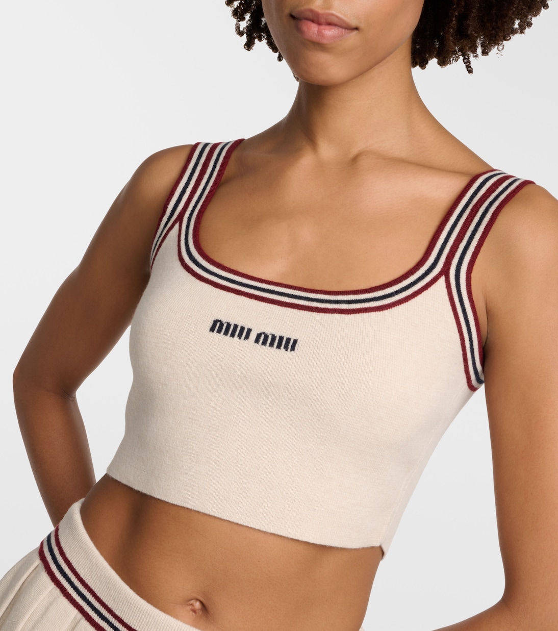 Top raccourci en cachemire | Miu Miu